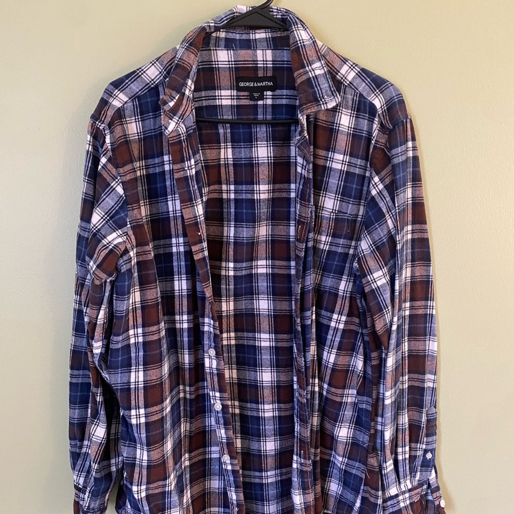 button down flannel shirt